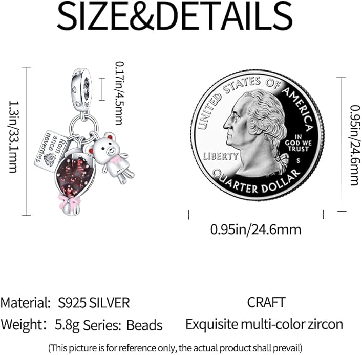 Pandach Animal Charm Bead fits Charms Bracelets for Woman-925 Sterling Silver Dangle Pendant Bead,Jewelry Beads Gifts for Women Bracelet&Necklace