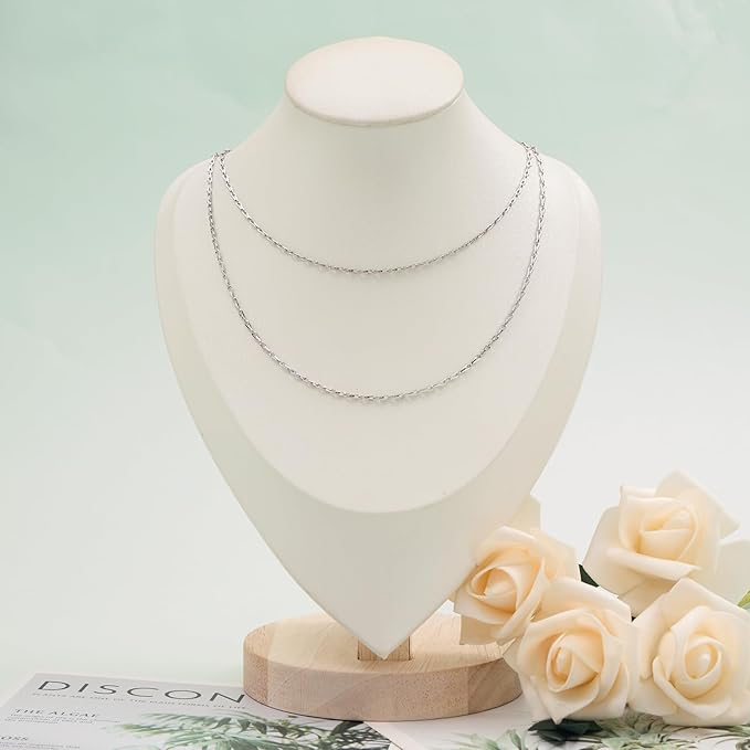UMAOKANG 16.4 Feet Stainless Steel Jewelry Chain Roll Delicate Link Chain on Spool Women Necklace DIY Chains Bulk