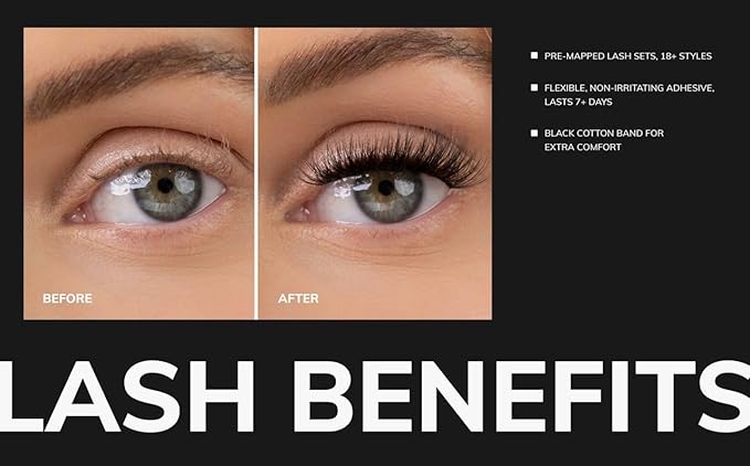 WinkClique Mini Starter Kit - Collection 01 - Complete DIY lash Kit With 3 Natural Lash Styles