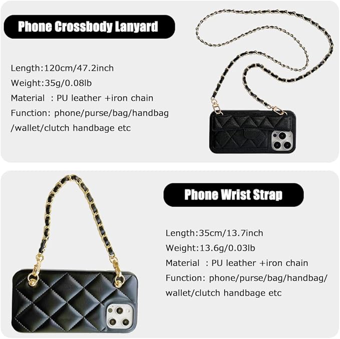 2Pcs Phone Crossbody Lanyard and Wrist Strap, Universal Cell Phone Lanyard Strap with 2Tether Tab
