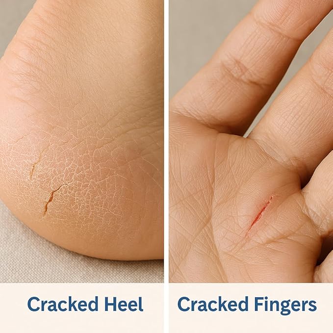 PUREEASE Cracked Skin Repair Sheets for Dry Heels, Fingers & Hands – Soft Barrier Stickers for Moisture Lock & Skin Recovery – Waterproof, Hypoallergenic, Invisible – 10 Sheets