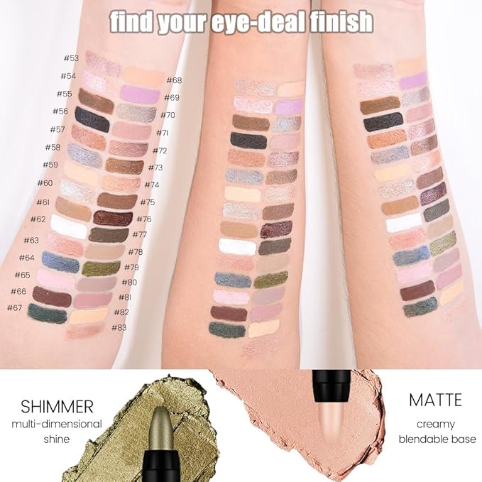 Nude Brown Matte Cream Eye Shadow Stick Makeup for Women, Nude Brown Matte Eyeliner Pencil Eyeshadow Brightener Stick for Eyes, Waterproof Eyeshadow Applicator Blendable sombras para ojos 61#