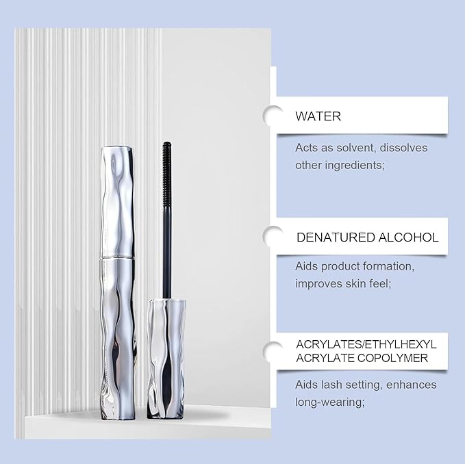 Steel Tube Eyelash Primer, Fiber Mascara Eyelash Primer Tubular Waterproof Curling Mascara, Natural and Non-smudged (1PCS)