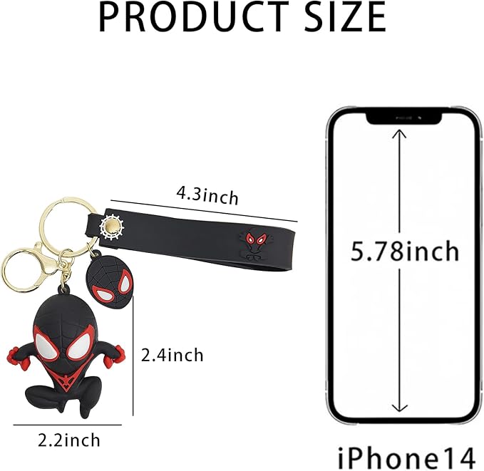Cartoon Keychain for Girls and Boys, Cute Keychains Accessories Keyring Key Wristlet Car Charms Backpack Key Chain
