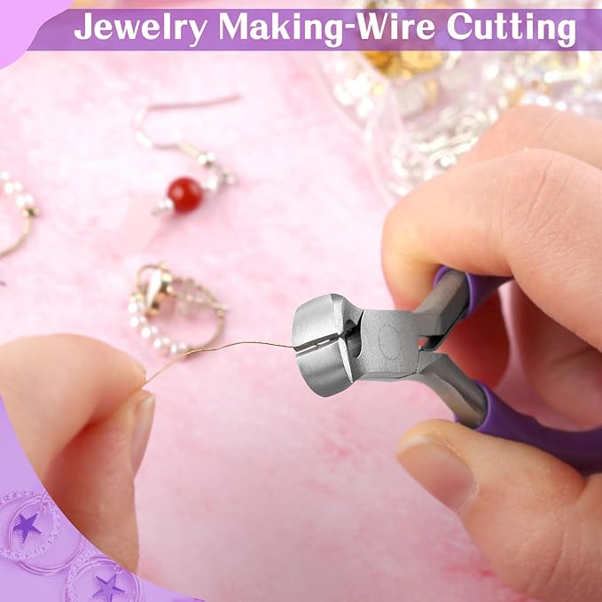 SPEEDWOX Mini End Cutting Pliers - 3-Inch End Nipper, Jewelry Wire Cutters and Zipper Pliers