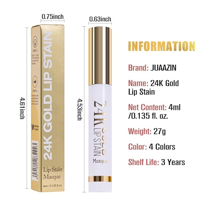 Mauve Liquid Matte Lip Liner Stain Peel Off with Tweezer, Long Lasting, Waterproof New Gold Matte Lipstick Lip Gloss Tattoo for Women, Smudge-proof Non-Stick Cup Lip Tint Makeup 04#
