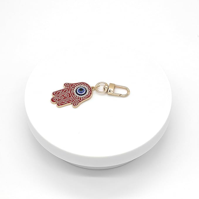 Evil Eye Keychain Hamsa Hand keychain Protection Charm for Men Women Car Key Ring Bag Purse Accessories