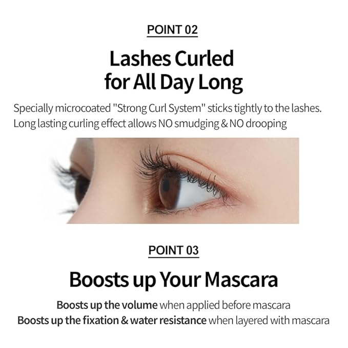 ETUDE Oh M'Eye Lash Black Tint Mascara – Natural Glossy Effect with Long Lasting Strong Curl System, Volume Enhancing, Smudge-Free, Improved fixation and water resistance, Korean Makeup, Kbeauty