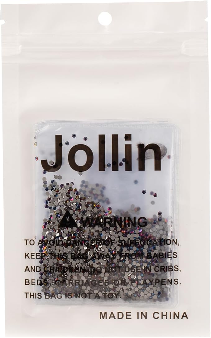 Jollin Glue Fix Crystal Flatback Rhinestones Glass Diamantes Gems for Crafting Nail Art Crafts Decorations Clothes Shoes 1.8mm (ss5 2880pcs, Blue Blaze)