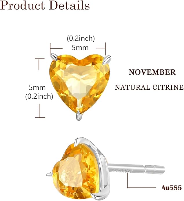 FANCIME 14k Solid Yellow Gold Stud Earrings Gemstone Prong Cluster Stud Earrings Fine Jewelry Gifts for Her Mom Women Wife