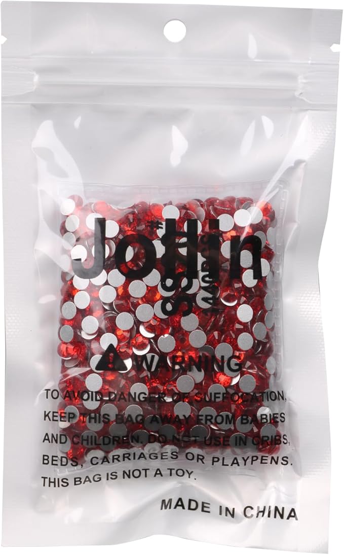 Jollin Glue Fix Crystal Flatback Rhinestones Glass Diamantes Gems for Nail Art Crafts Decorations Clothes Shoes(ss20 1440pcs, Siam)