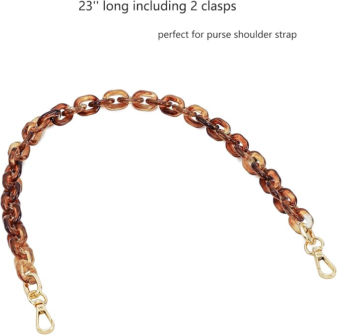 Cute Acrylic Purse Strap Bag Chain Handle Replacement Handbag Crossbody Shoulder Strap Accessory