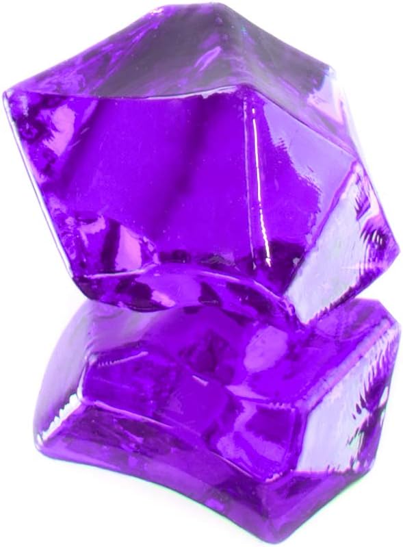 Super Z Outlet 120 Pack Acrylic Color Ice Rock Crystals Treasure Gems for Table Scatters, Home Vase Fillers, Event, Wedding, Arts & Crafts, Birthday Decoration Favor (1" Inch)(Purple)