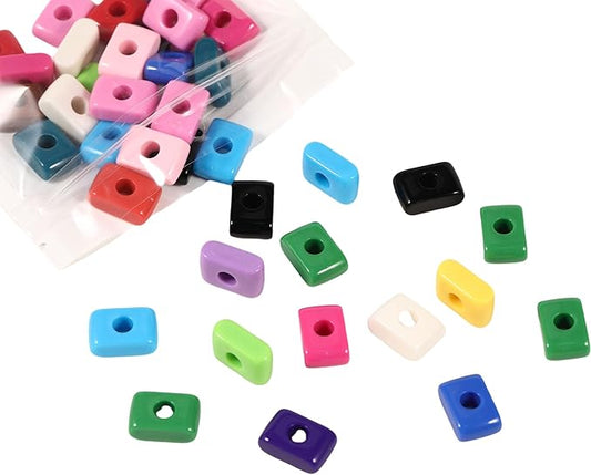 40 PCS Letter Beads 3D Acrylic 21mm x 8mm I Loose for Jewelry Making Bracelet Necklaces Keychain Phone Bag Chain Key Chains(Mixed Color I)