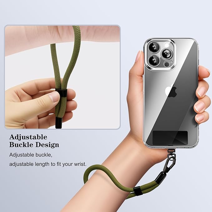 Phone Lanyard, 2 Pack Adjustable Cell Phone Lanyard Hand Phone Wrist Strap with Tether Tabs for Smartphones