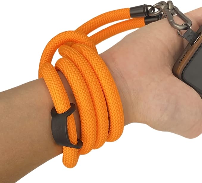 Cell Phone Lanyard Crossbody Rope Around the Neck Wrist Strap for Most Smartphone Case Headset Keychain Offices ID - Orange