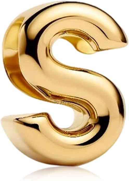 S925 A-Z 14K Gold Plated Initial Letter Alphabet Charms for Pandora Bracelets and Necklaces Women, Gifts for Couple Family Friend on Birthday Anniversary Christmas Mothers Valentine's Day Grad
