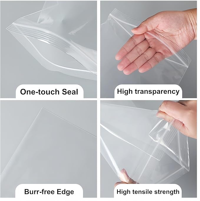 460pcs 3 x 3 inch Small Plastic Bags, 2 mil Thick, Zip Bag, Mini Clear Jewelry Bags, Baggies with Resealable Zip Bag for Small Business, Daily Vitamin, Jewelry, Candy