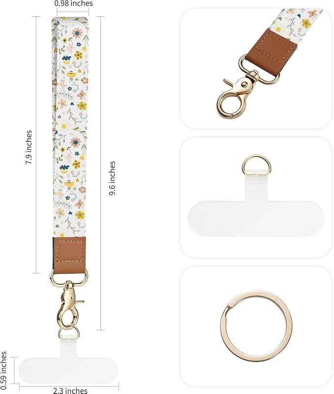 2 Pack Phone Wrist Strap Keychain，Cell Phone Lanyard，for Key Chains Car Keys ID Badges Wallet Camera Wrist Strap