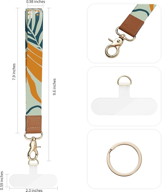 2 Pack Phone Wrist Strap Keychain，Cell Phone Lanyard，for Key Chains Car Keys ID Badges Wallet Camera Wrist Strap