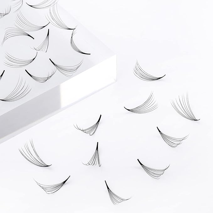 Premade Fans Eyelash Extensions 1000 Fans/Tray Promades Eyelash Volume Lash Extensions Pointed Base Loose Fans Premade Lash Extensions Fans Handmade Pre Made Volume Lashes Mix (10D-0.07C, 11-18mm)
