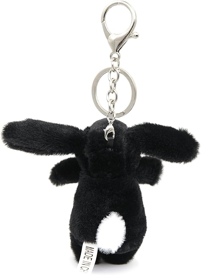 Cute Bunny Bag Charm, Kawaii Bunny Keychain 3.5" Inch Mini Rabbit Purse Charm Decoration for Women Girls