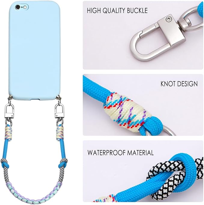 Boho Macrame Phone Wrist Strap, Cell Phone Lanyard with Tether Tab, Keychain Wristlet Charm, Anti-Loss Phone Chain