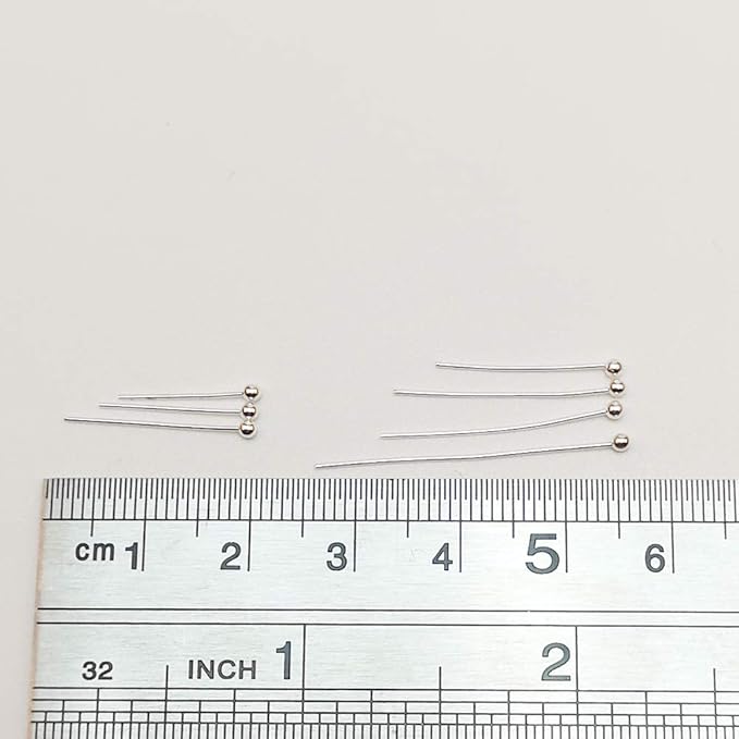 Chenkou Craft Silver Assorted 700pcs Mix Size Brass Ball Head Pins for Jewelry Making (Silver, Mix)