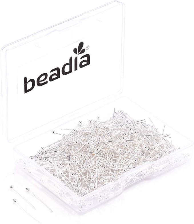Ball Head pins Silver for DIY Jewelry Making 20mm 600pcs