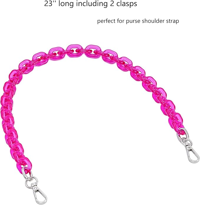 Cute Acrylic Purse Strap Bag Chain Handle Replacement Handbag Crossbody Shoulder Strap Accessory