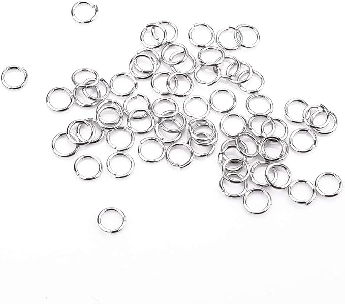 Open Jump Rings Platinum 0.9x10mm 200pcs for DIY Jewelry Making Supplies