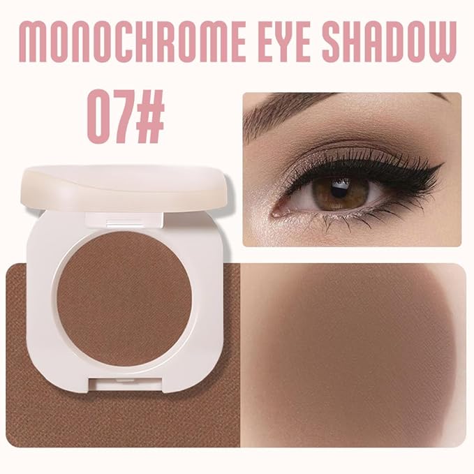 FeiCuiYun Matte Single Eyeshadow Palette Makeup for Green Blue Eyes, Dark Brown Matte Eyeshadow For Women, Holographic Multichrome Cream Iridescent Single Monochrome Eye Shadow Makeup