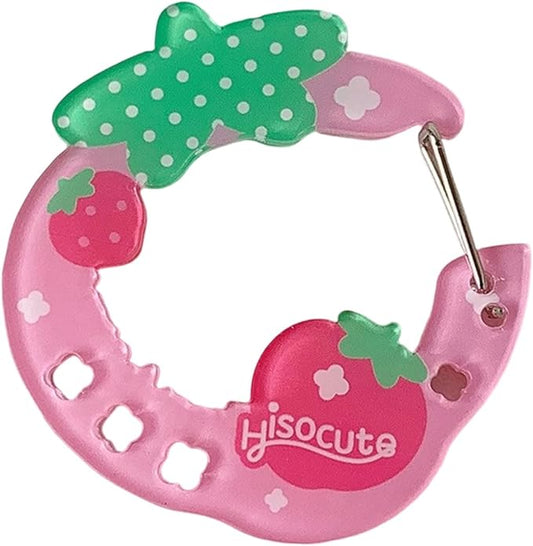 Carabiner Clip for Keys and Small Items Acrylic Pendant for Backpack Handbook Decoration Ita Bag Buckle Accessory