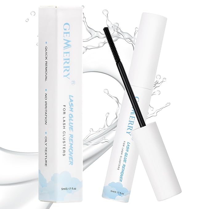GEMERRY Lash Remover for Lash Extensions 5ml Lash Extension Remover for Lash Clusters Eyelash Extension Remover Gentle Formula Mascara Wand Lash Glue Remover