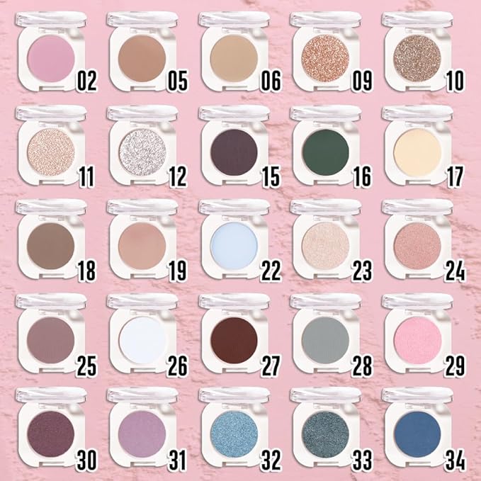 Single Matte Eye Shadow Palette Makeup, Nude Pink Matte Eyeshadow For Mature Women, Monochrome Eye Shadow Makeup, Pigmented Waterproof Sombras Para Ojos, Vegan, Talc, Paraben & Cruelty Free, 19