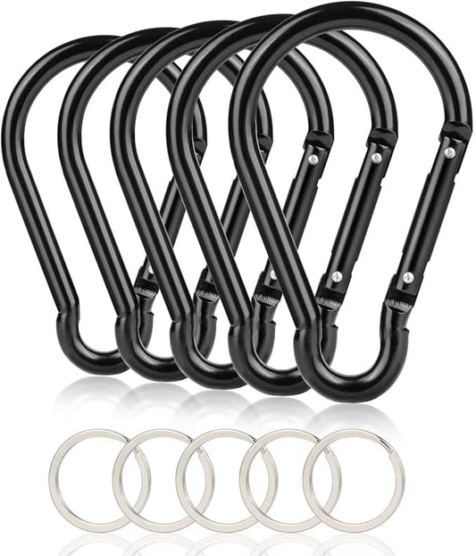 Carabiner Caribeaner Clip,Extra Large 4" Aluminum Carabeaner Keychain Hook,Spring Snap Key Chain Clip