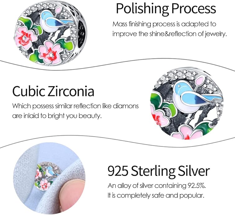 Pandach Animal Charm Bead fits Charms Bracelets for Woman-925 Sterling Silver Dangle Pendant Bead,Jewelry Beads Gifts for Women Bracelet&Necklace