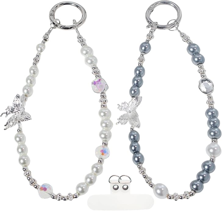 Beaded Phone Wrist Strap,Crystal Keychain Wristlet,Camera Strap Wrist,Cute Phone Chain Wristlet Purse Bag Charms