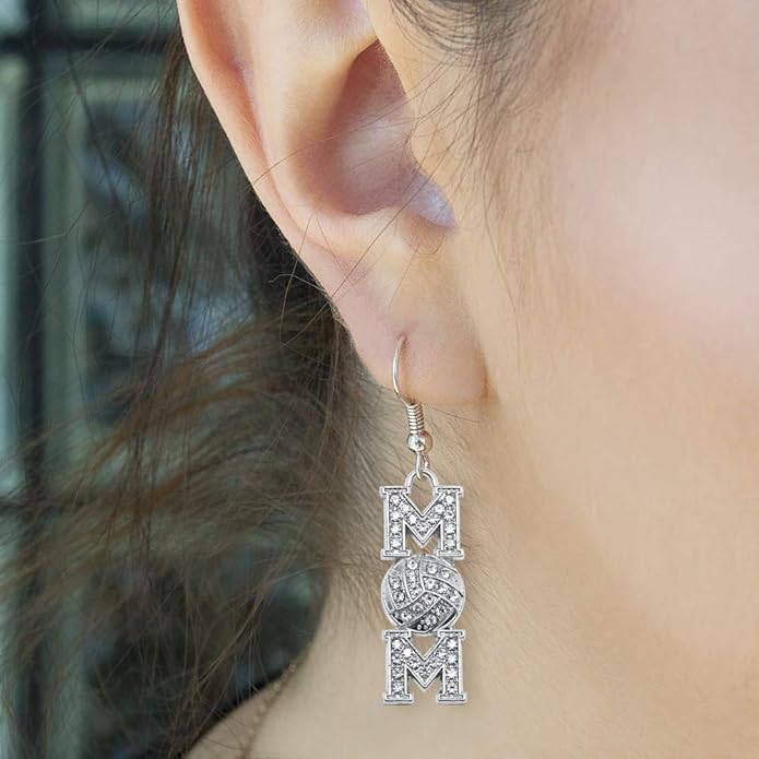 Inspired Silver - Silver Customized Charm French Hook Drop Earrings with Cubic Zirconia Jewelry