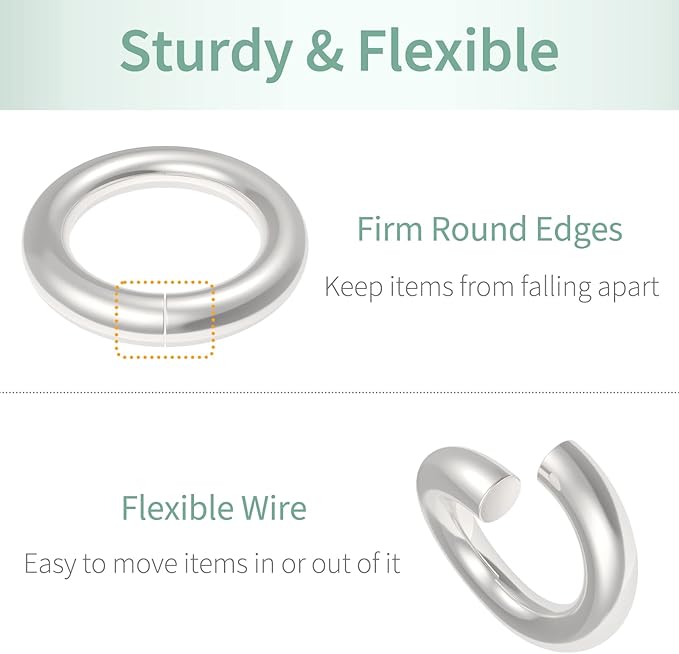 Uniclife 4 mm Silver Jump Rings for Jewelry Making Open Single Loops Mini Ring Connectors for Keychains and Necklace Repair, 1000 Pack