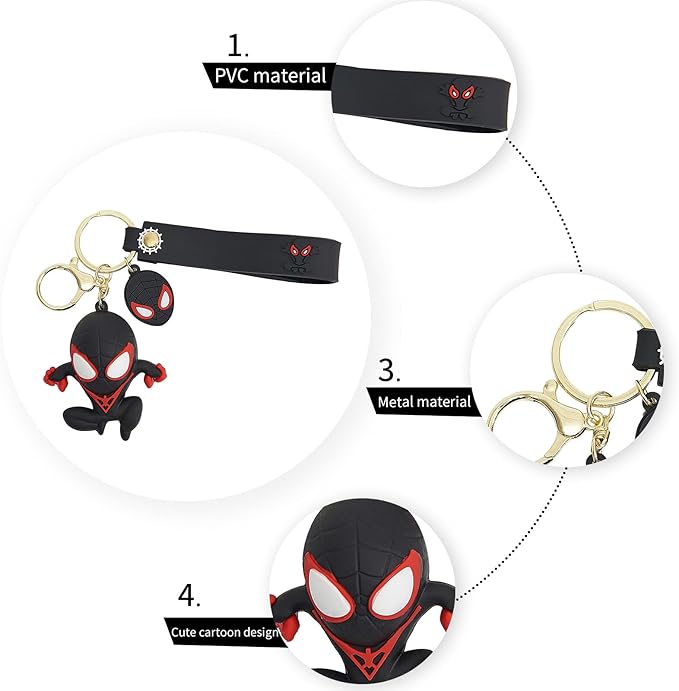 Cartoon Keychain for Girls and Boys, Cute Keychains Accessories Keyring Key Wristlet Car Charms Backpack Key Chain