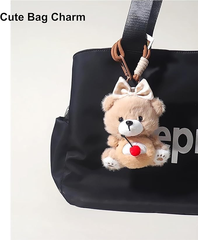 Cute Key Chain Plush Bear Bag Charm Teddy Bear Keychain Gift For Handbag,Purse, Backpack, Car Keys