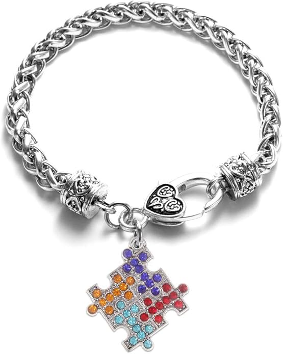 Inspired Silver - Silver Customized Charm Bracelet with Cubic Zirconia Jewelry
