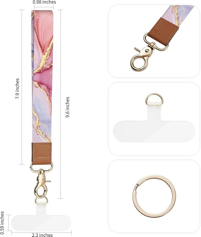 2 Pack Phone Wrist Strap Keychain，Cell Phone Lanyard，for Key Chains Car Keys ID Badges Wallet Camera Wrist Strap