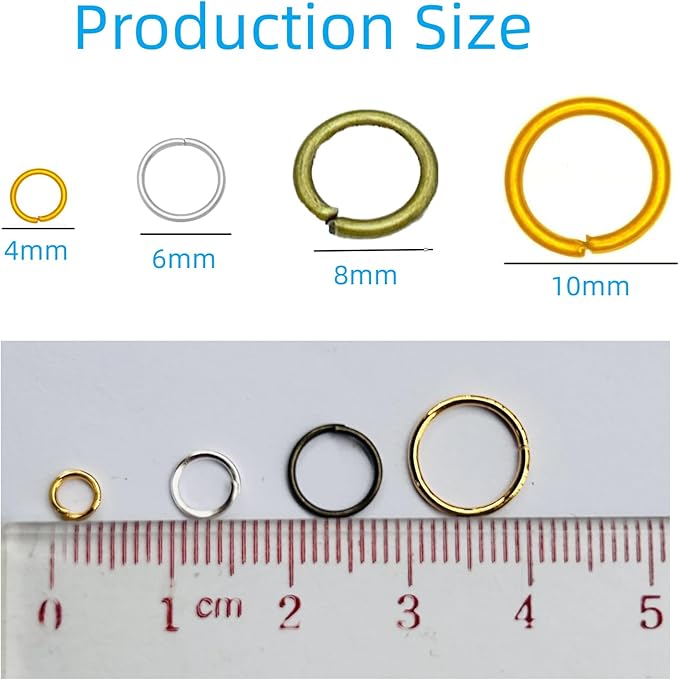 Olylkx Open Jump Rings, Split, Small Big Circle Connecting Living Ring, Split O Ring, Pendant Bracelet Necklace DIY Handmade Jewelry Repair Connection Broken Rings Accessories
