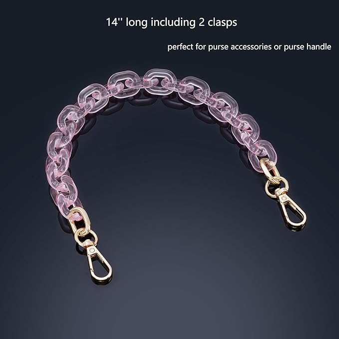 Cute Acrylic Purse Strap Bag Chain Handle Replacement Handbag Crossbody Shoulder Strap Accessory