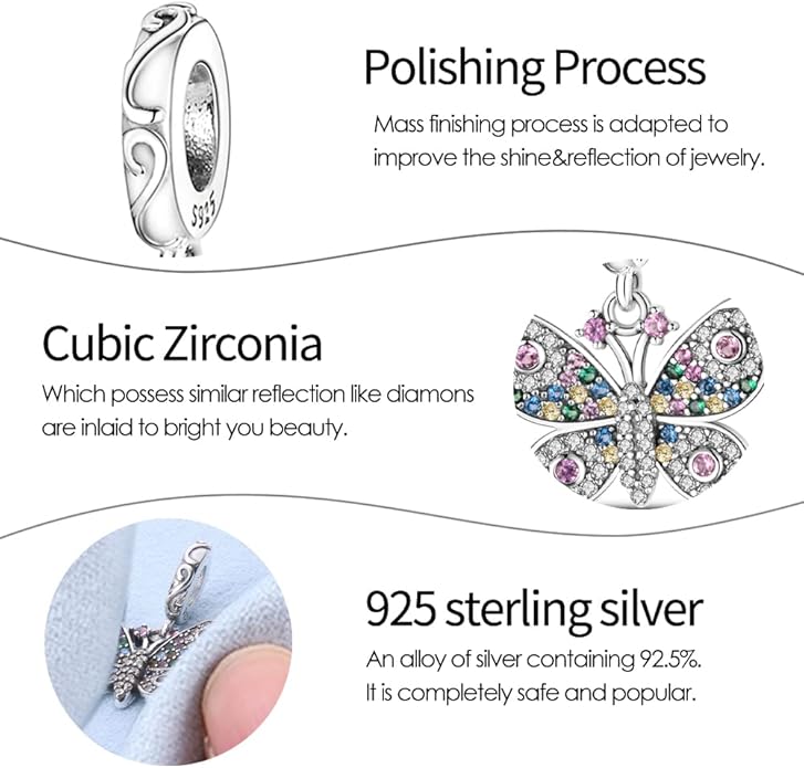 Pandach Animal Charm Bead fits Charms Bracelets for Woman-925 Sterling Silver Dangle Pendant Bead,Jewelry Beads Gifts for Women Bracelet&Necklace