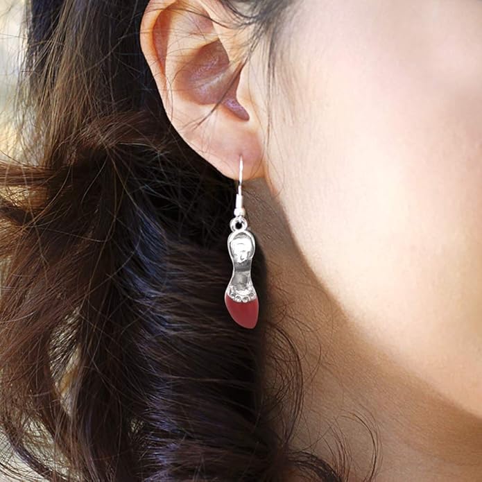 Inspired Silver - Silver Customized Charm French Hook Drop Earrings with Cubic Zirconia Jewelry
