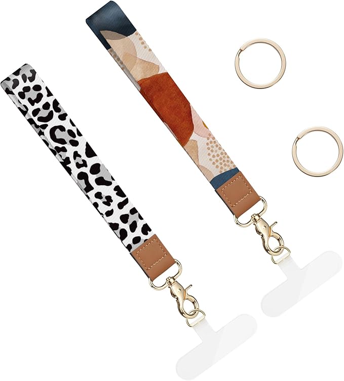 2 Pack Phone Wrist Strap Keychain，Cell Phone Lanyard，for Key Chains Car Keys ID Badges Wallet Camera Wrist Strap