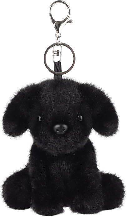 Apricot Lamb Plush Labrador Dog Puppy Stuffed Animal Soft Keychain for Kids Bag, Purse, Backpack, Handbag